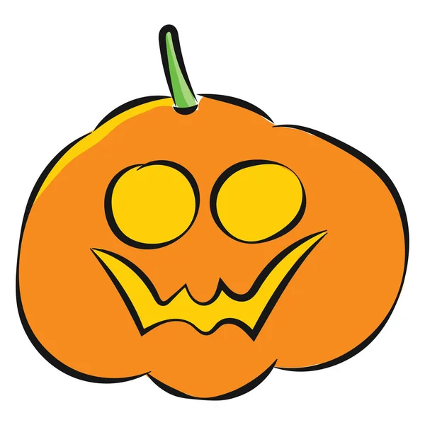 Calabaza de Halloween, vector o ilustración en color . — Archivo Imágenes Vectoriales