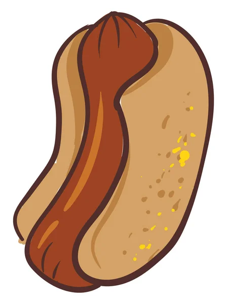 A sausage hot dog, vector or color illustration. — Stock Vector