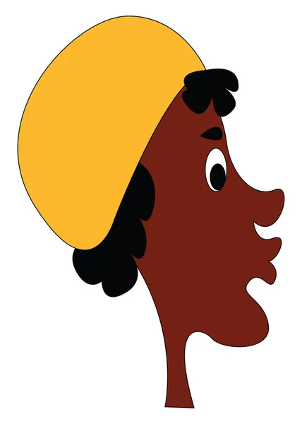 黄色の帽子、ベクトルまたはカラーイラスト. — ストックベクタ