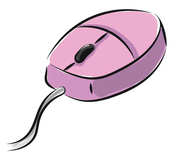 Roze muis voor meisjes, vector of kleur illustratie. — Stockvector
