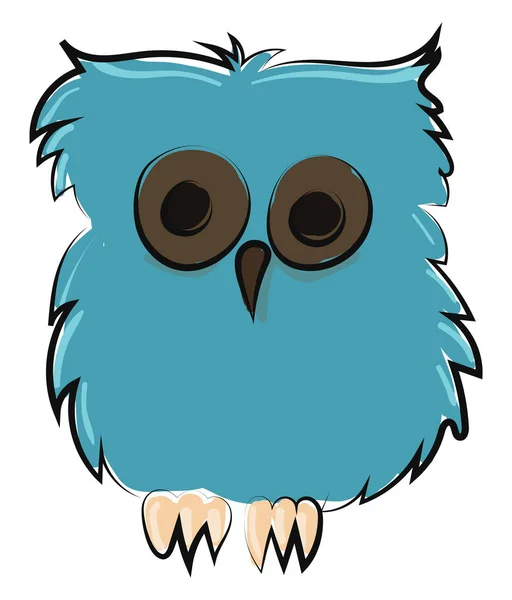 Nightmare bird owl, vector or color illustration. — Stock Vector