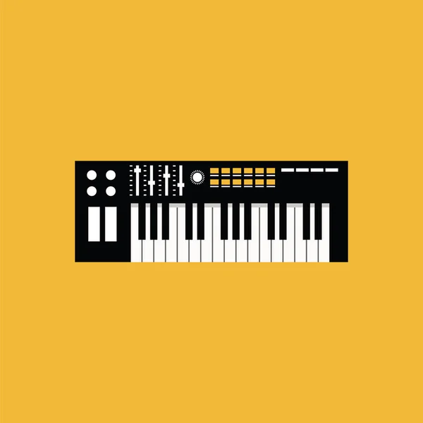 Piano électronique, illustration vectorielle ou couleur . — Image vectorielle