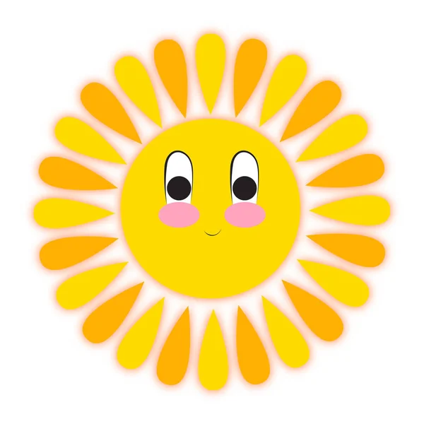 Illustration du soleil, vecteur ou couleur . — Image vectorielle