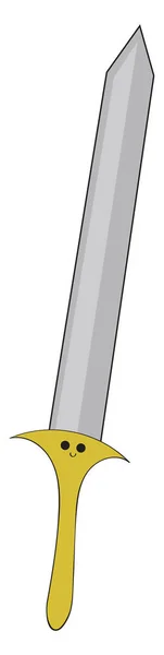 Illustration d'épée, vecteur ou couleur . — Image vectorielle