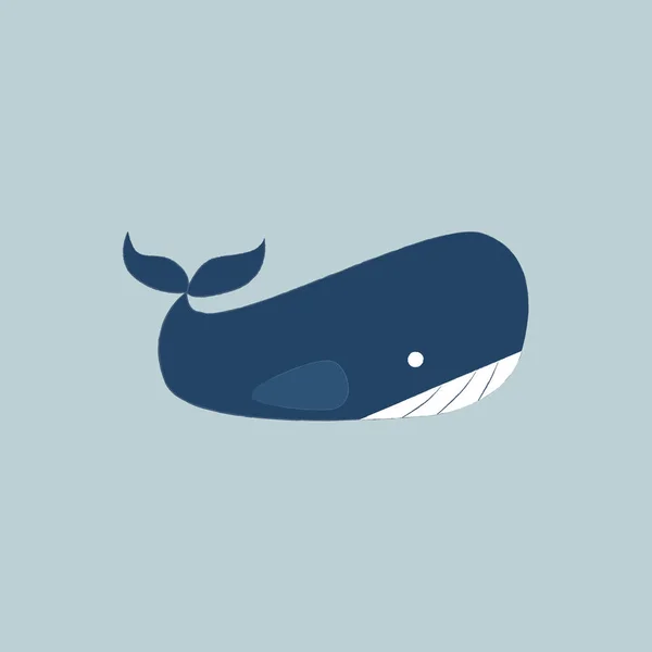 Illustration baleine, vectorielle ou couleur . — Image vectorielle