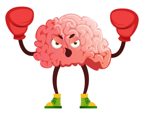 Мозг бокс, иллюстрация, вектор на белом фоне
.