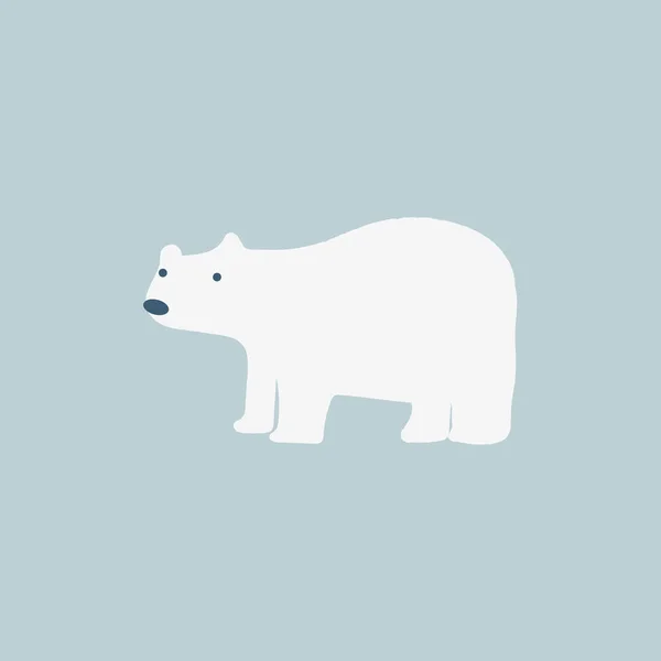 Una ilustración en color de un oso blanco, vector o ilustración en color — Vector de stock