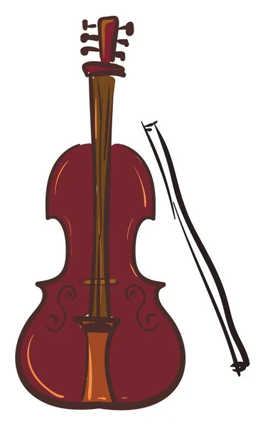 Een grote cello instrument, vector of kleur illustratie. — Stockvector