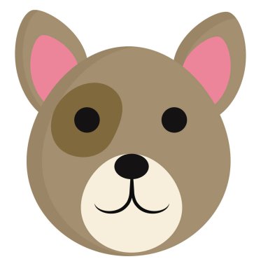 Uzun kuyruk, vektör veya renk illüstrasyon ile sevimli bir köpek.