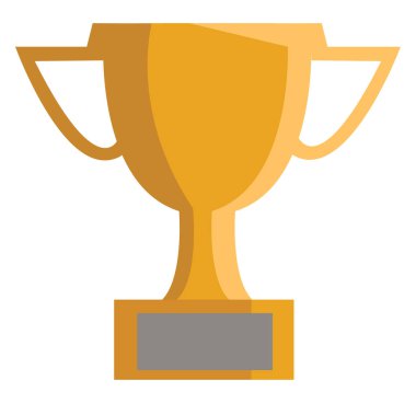 Altın kupa ödülü, vektör veya renk illüstrasyonu.