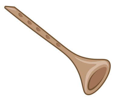 Flüt, vektör veya renk illüstrasyonu.