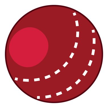 Kriket topu, vektör veya renk çizimi.