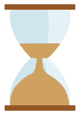 Kum saati, vektör veya renk çizimi.