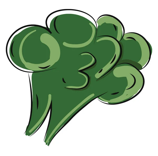 Een broccoli gevormd als een boom, vector of kleur illustratie. — Stockvector