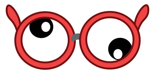 Um óculos googly vermelho, vetor ou ilustração de cor . —  Vetores de Stock