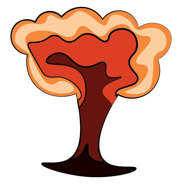 Explosión de una bomba, vector o ilustración en color . — Vector de stock
