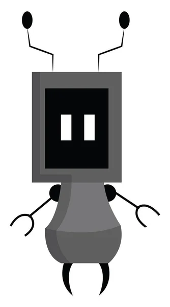 Un robot gris, vector o ilustración en color . — Archivo Imágenes Vectoriales