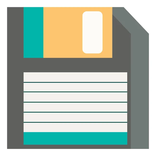 Une disquette, un vecteur ou une illustration couleur . — Image vectorielle