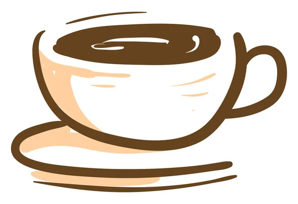 Een kopje koffie, vector of kleur illustratie. — Stockvector