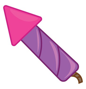 Bir fişek, vektör veya renk illüstrasyon.