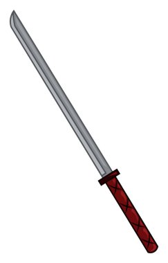 Katana, vektör veya renk çizimi.