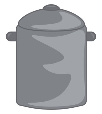 Uzun bir pot, vektör veya renk çizimi.