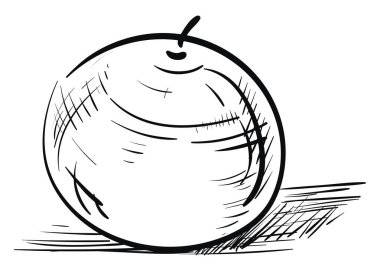 Turuncu, vektör veya renk çiziminin çizimi.