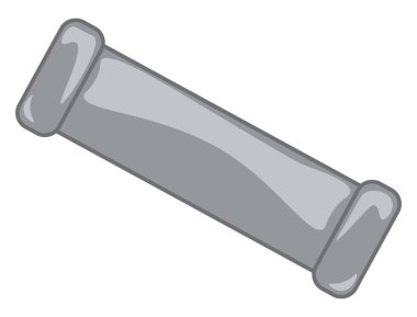 Gri boru, vektör veya renk çizimi.