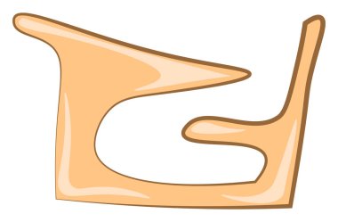 Bir çalışma okul sandalyesi, vektör veya renk illüstrasyon.