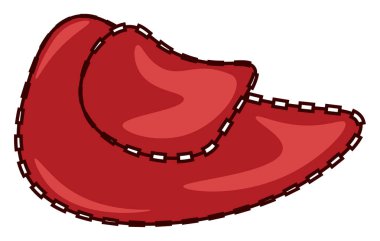 Kovboy şapkası, vektör veya renk illüstrasyon.