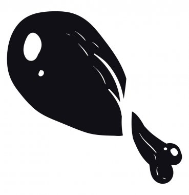 Tavuk budu, illüstrasyon, beyaz arkaplan vektörü..