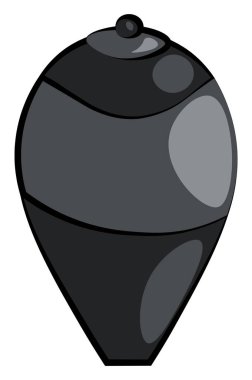 Kapalı vazo, vektör veya renk çizimi.