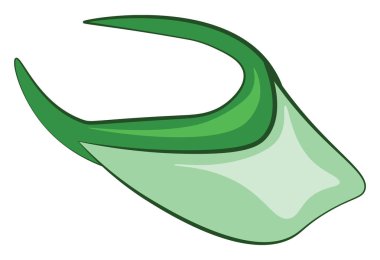 Yeşil vizör, vektör veya renk çizimi.