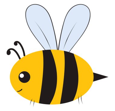 Şişman bumblebee, illüstrasyon, beyaz arka plan vektör.