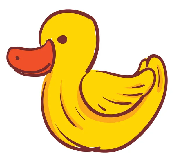 Toy Duck, vektor-eller färg illustration. — Stock vektor