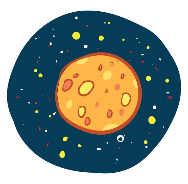 De planeet Mars, vector of kleur illustratie. — Stockvector