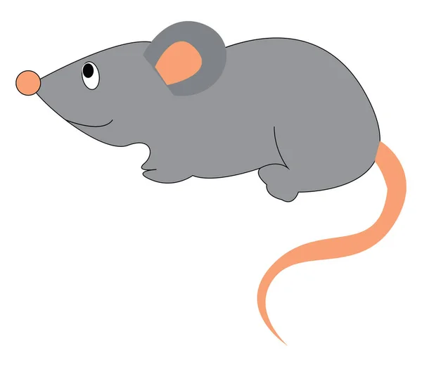 Une souris avec des lunettes, vecteur ou illustration couleur . — Image vectorielle