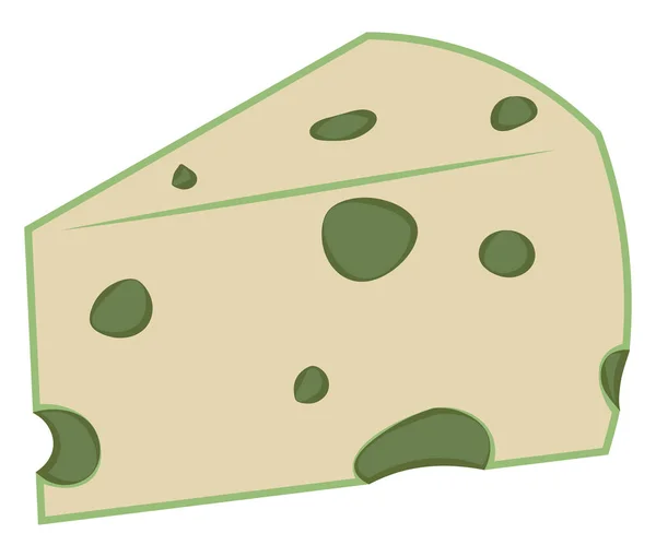 Ein Rockford-Käse, Vektor oder Farbabbildung. — Stockvektor