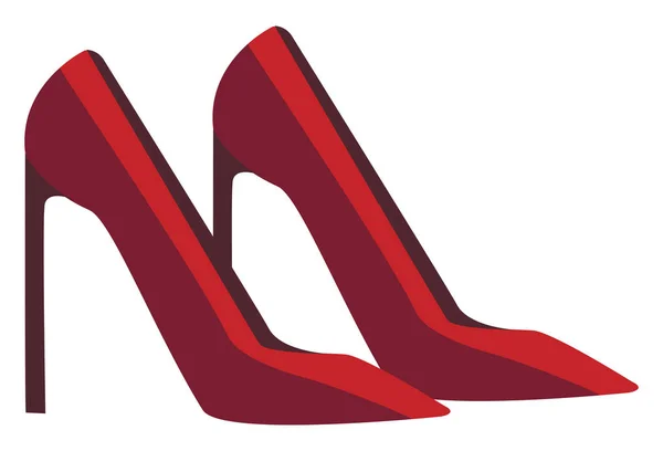 Špičaté červené boty, vektorový nebo barevný obrázek. — Stockový vektor