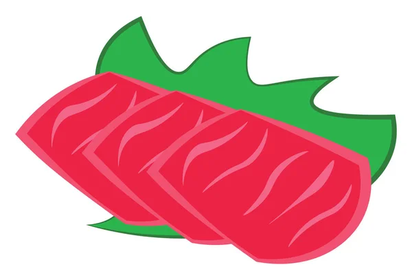 Delicioso sashimi, vector o ilustración en color . — Vector de stock