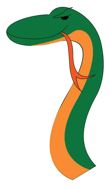 高大的蛇、矢量或彩色插图. — 图库矢量图片