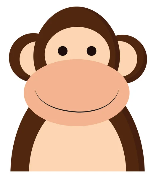 快乐的猴子，矢量或彩色插图. — 图库矢量图片