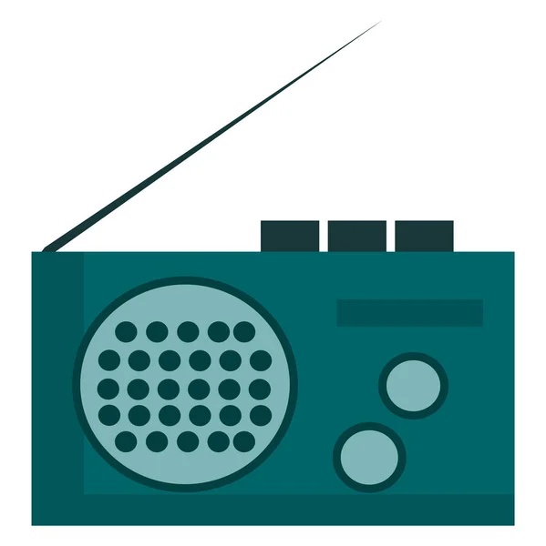 Radio marrón, vector o ilustración en color . — Archivo Imágenes Vectoriales