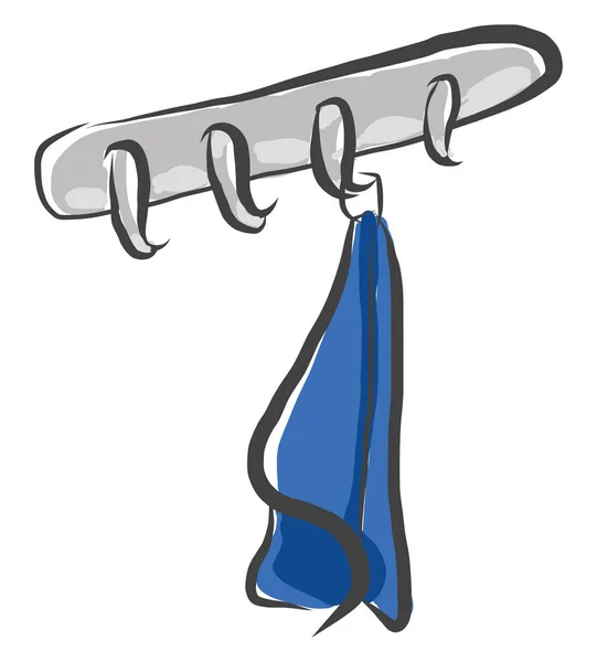 Sórbico con toalla azul, vector o ilustración en color . — Archivo Imágenes Vectoriales