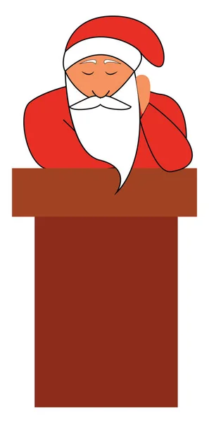 A sleeping Santa Claus, vector or color illustration. — Stock Vector