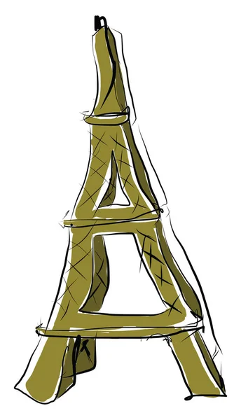 Tour Eiffel, illustration vectorielle ou couleur . — Image vectorielle