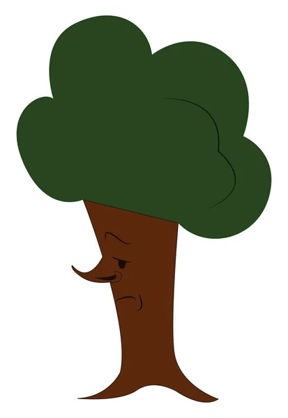 Un árbol viejo, vector o ilustración en color . — Vector de stock