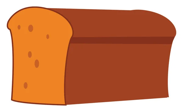 Großes Brot, Illustration, Vektor auf weißem Hintergrund. — Stockvektor