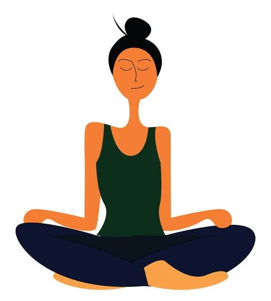 Yoga sain, illustration vectorielle ou couleur . — Image vectorielle