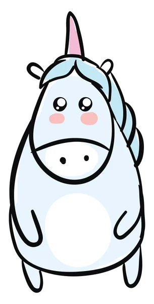 Cute unicorn, illustration, vector on white background. — Stock Vector